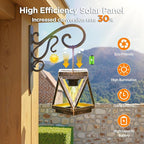 Hanging Solar Hanging Lanterns 4-Pack, Decorative Patio Decor