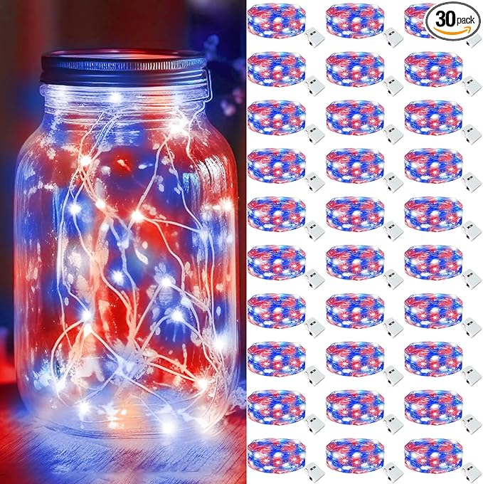 30-Pack LED Patio String Lights, Waterproof Outdoor