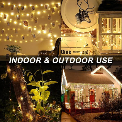 Warm White Backyard String Lights, 33ft Weatherproof LED
