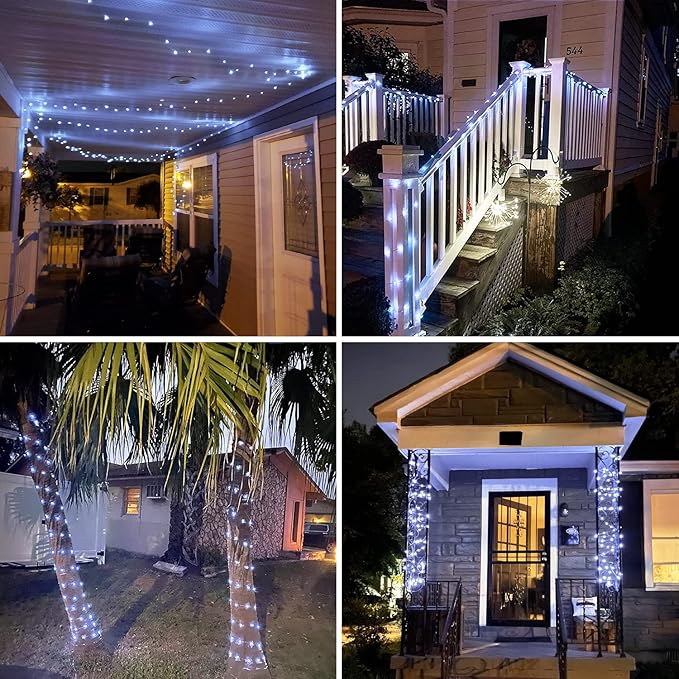 132ft White Outdoor Edison String Lights, Weatherproof