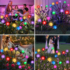4-Pack RGB Solar Path Lights, Outdoor Yard LED