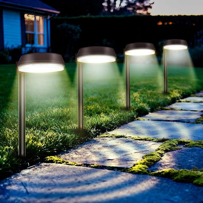 Tall Solar Path Lights, Accurate Dark/Light Sensor Pathway Lights Solar Powered,Quick Charge Solar Walkway Lights Outdoor for Landscape Lighting