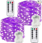 Christmas Patio String Lights 2-Pack, 100 LED Waterproof