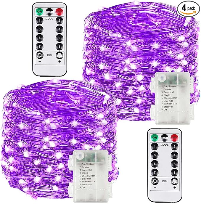 Christmas Patio String Lights 2-Pack, 100 LED Waterproof