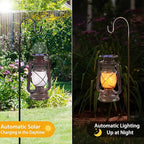 Solar Hanging Lanterns 2-Pack, Outdoor Hanging LED Decor