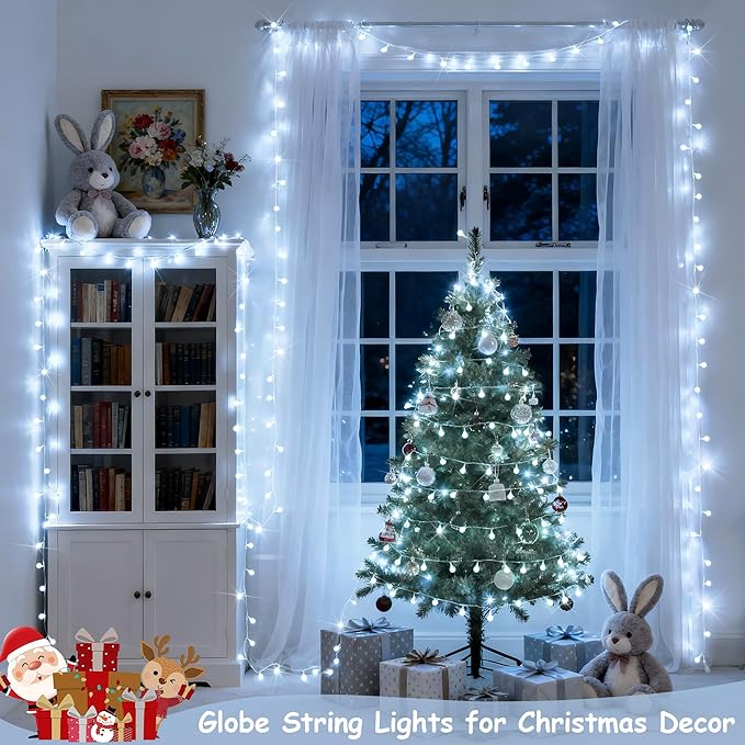 Christmas String Lights, 100ft 200 LED Waterproof Twinkle Lights
