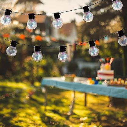 Ideaworks Solar Iridescent String Lights - 10ct Large