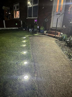 8-Pack Flat Solar Garden Lights, Waterproof LED