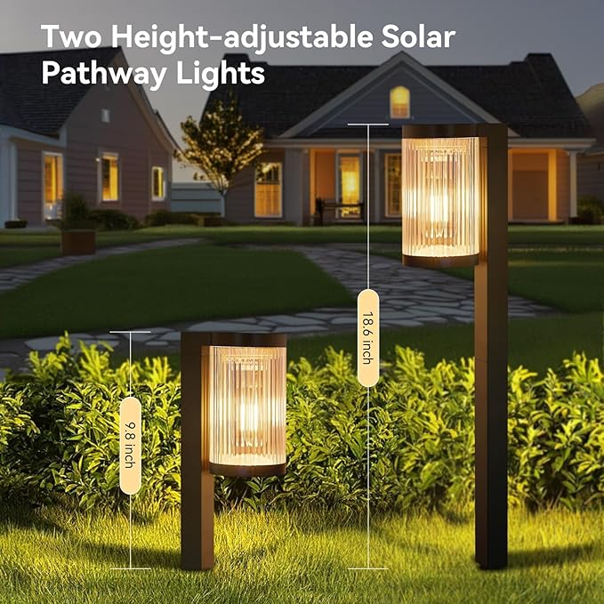 Solar Driveway Path Lights 6-Pack, Waterproof
