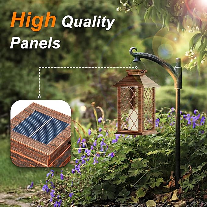 Courtyard Solar Hanging Lanterns, Classic Backyard Decor