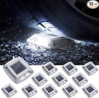 12-Pack Solar Gutter Lights, White Waterproof LED