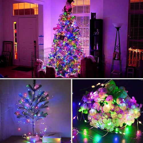 12-Pack Christmas LED String Lights, Waterproof Timer Lights