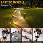 12-Pack Solar Pathway Lights, Waterproof LED Garden Lights