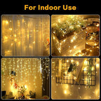 400 LED Christmas Twinkle Lights, 33ft Waterproof for Porch