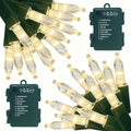 Battery Christmas Lights 2-Pack, 16ft Warm White Twinkle