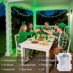 100 LED Christmas Twinkle Lights, 33ft Waterproof for Porch