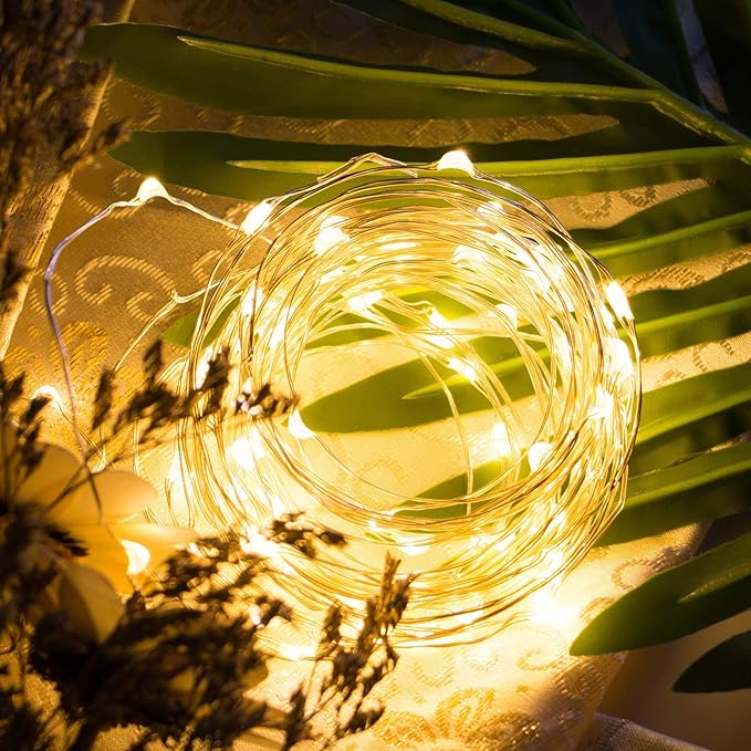 Christmas Fairy Lights 5-Pack, 20 LED Battery Twinkle Lights