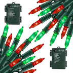 Christmas Fairy Lights 2-Pack, 32ft 100 LED Battery Twinkle Lights