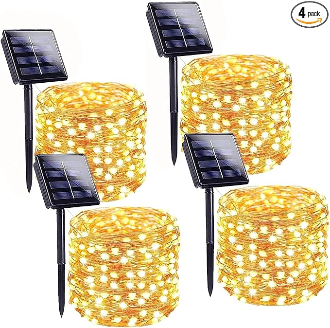 4-Pack Christmas String Lights, 160ft 400 LED Timer