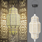 Solar Moroccan Hanging Pendant Lantern, Waterproof