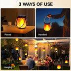Courtyard Solar Lantern Set 2-Pack, Metal Backyard Lighting