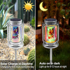 Garden Solar Lantern Set 2-Pack, Decorative Patio Lighting