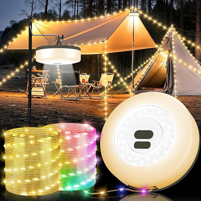 Patio String Lights, 8ft Weatherproof LED