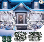 2-Pack 33ft Christmas LED String Lights, Waterproof Timer Lights