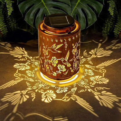 Decorative Hummingbird Solar Lantern, Birthday Gifts for Women Mom Grandma, Outdoor Waterproof Hanging Garden Decor for Patio, Yard