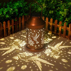 Hummingbird Solar Backyard Lanterns, Rustic Waterproof LED