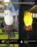 Solar Owl Statue Light, Yard Decor