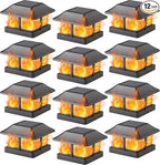 12-Pack Post Lighting Fixture for Outdoor Posts, Waterproof