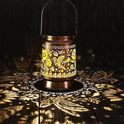 Solar Lanterns Outdoor Waterproof, Garden Decor Metal High Brightness LED Light, Solar Hanging Lantern for Garden,Yard,Patio,Lawn, Landscaping (Hummingbird )