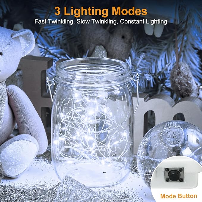 Christmas Yard String Lights 30-Pack, 7ft 20 LED Waterproof