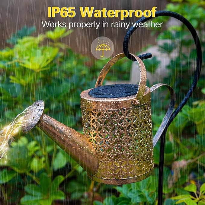 Solar Garden Light, Solar Watering Can Lights for Outside, Decorative Yard Light with Hook, Perfect Garden Gift for Mom Grandma Women