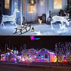 Christmas Porch String Lights 2-Pack, 66ft 200 LED Waterproof