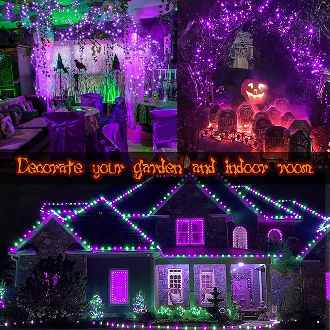 33ft Christmas LED String Lights, Waterproof Timer Lights