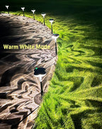 6-Pack IP65 Solar Landscape Lights for Driveway