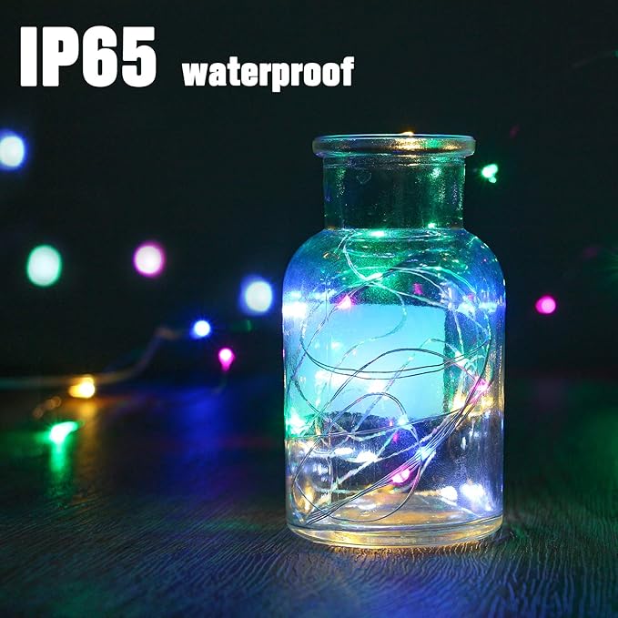 XINKAITE Waterproof LED String Lights - Fairy Starry Lights for Indoor & Outdoor DIY Decoration, Home Parties, Christmas Holiday (10FT/3Meters, Multicolor)