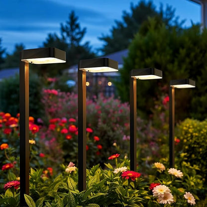 Solar Pathway Lights Outdoor,8 Pack Bright Modern Solar Lights Waterproof with 2 Modes(Cold/Warm White) for Walkway,Yard,Driveway,Garden,Patio