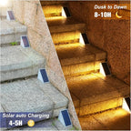 16-Pack Solar Deck Step Lights, Waterproof