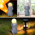Solar Cat Garden Statue Light, Outdoor Decor