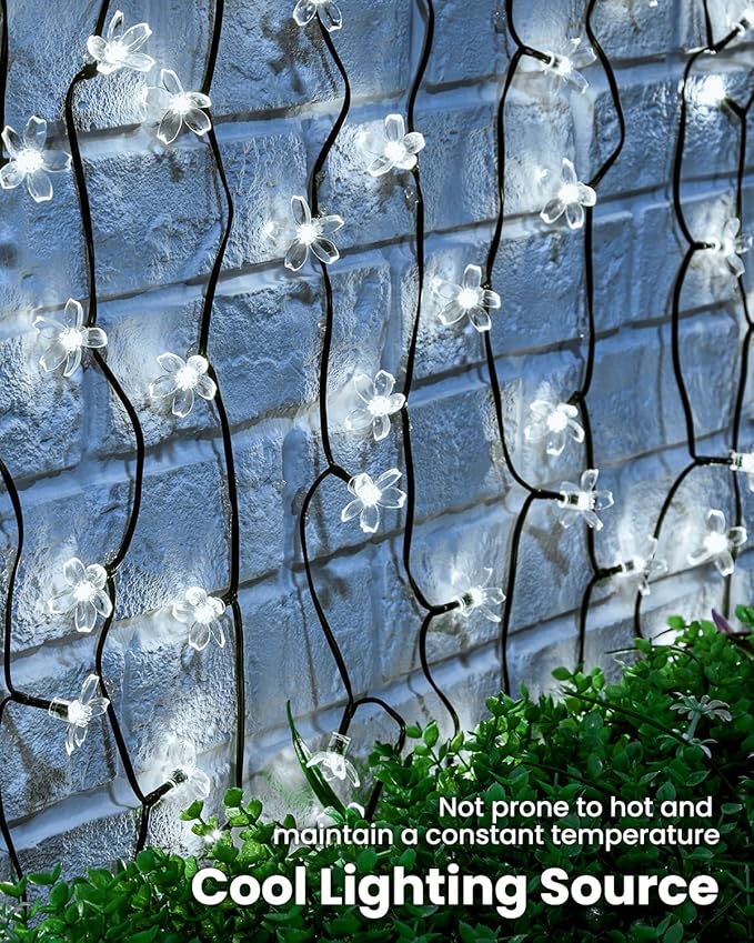 2-Pack 120 LED Christmas Twinkle Lights, 52ft Waterproof for Patio