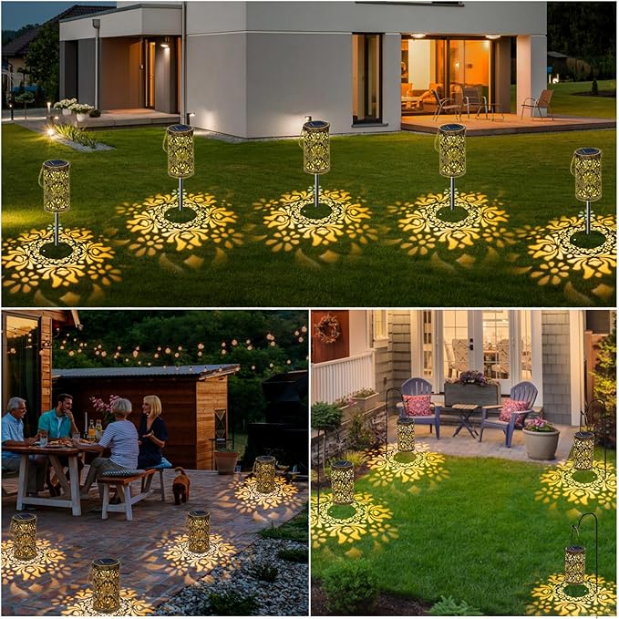 4-Pack Solar Pathway Lights, Waterproof LED Garden Lights
