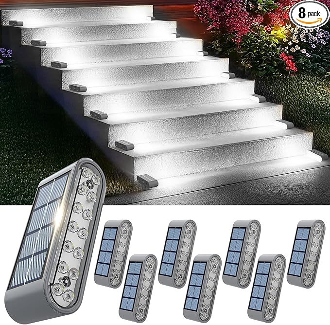 Solar Patio Lights, Cool White LED