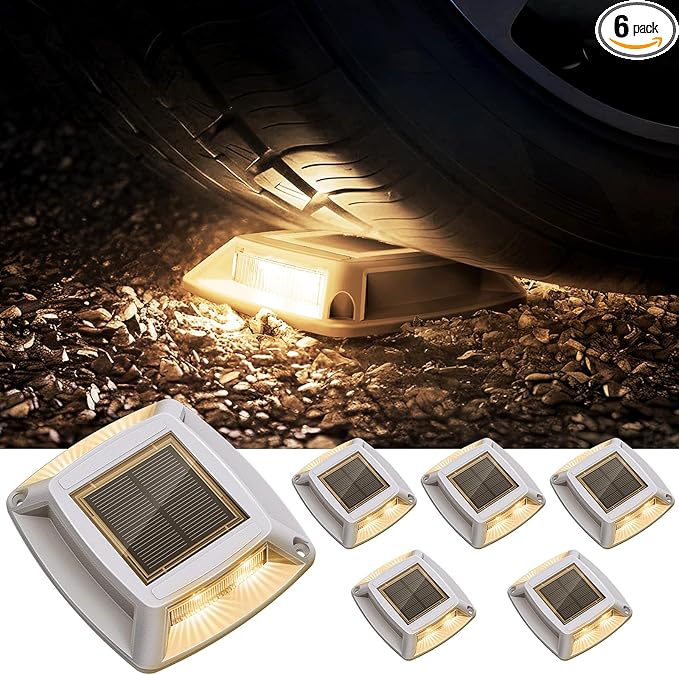 6-Pack Solar Dock Lights, Waterproof LED