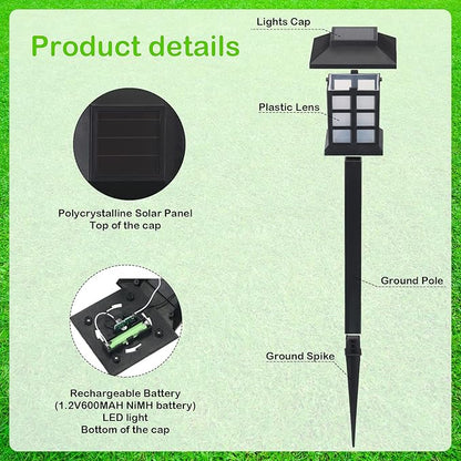 Hortsun 20 Pack Solar Pathway Lights, Outdoor Garden Solar Waterproof LED Landscape Lights for Yard Patio Lawn Pathway Decoration(Warm White)