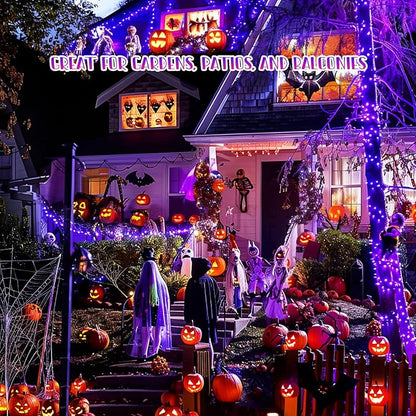 8-Pack Christmas LED String Lights, Waterproof Timer Lights