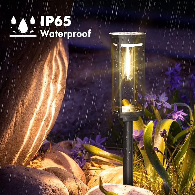 Solar Pathway Lights 4-Pack, Driveway LED