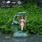 9.05" Flower Solar Lawn Figurine Light, Waterproof